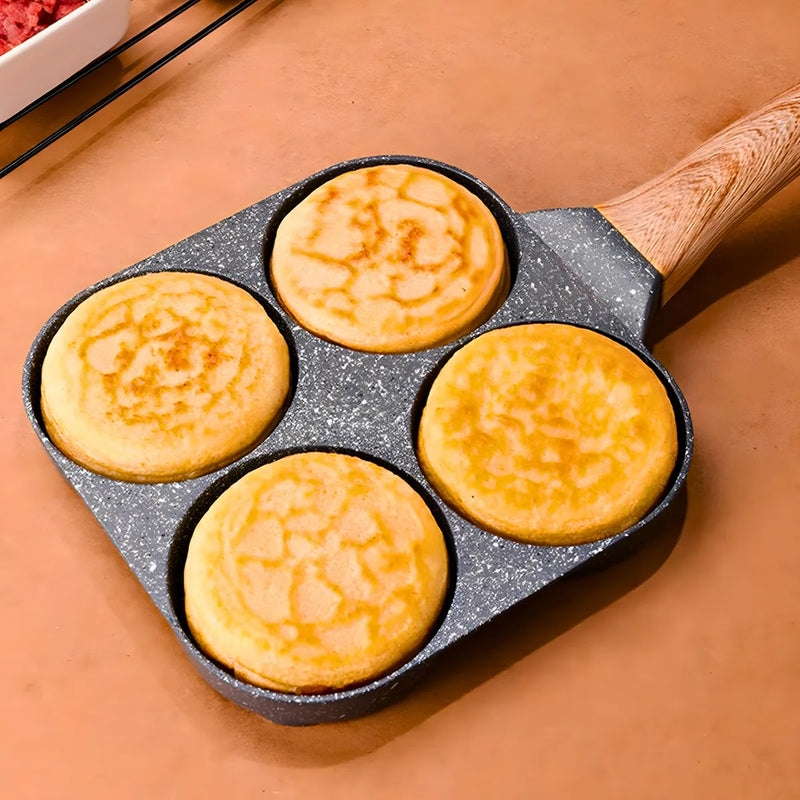 Frigideira Antiaderente 4 Em 1 Panquecas Ovos e Hambúrguer