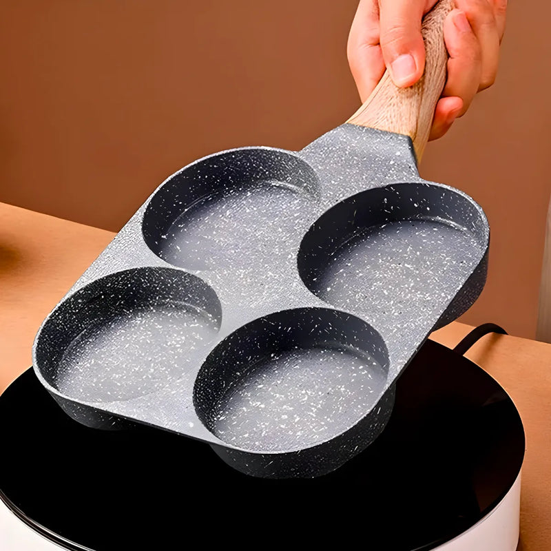 Frigideira Antiaderente 4 Em 1 Panquecas Ovos e Hambúrguer