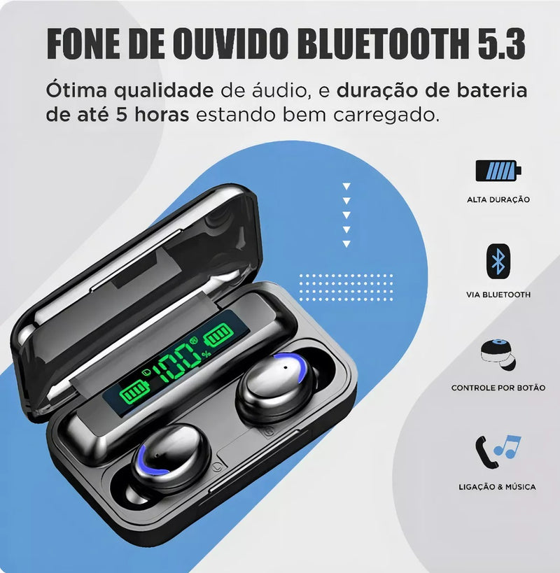 Fones de ouvido sem fio TWS
